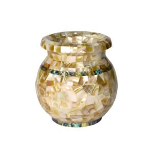 Elegant Golden Marble Pot