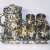 Elegant Marble Inlay Serving Set