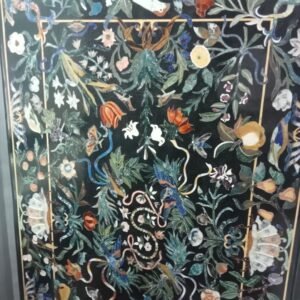 Black Marble Inlay Table Top