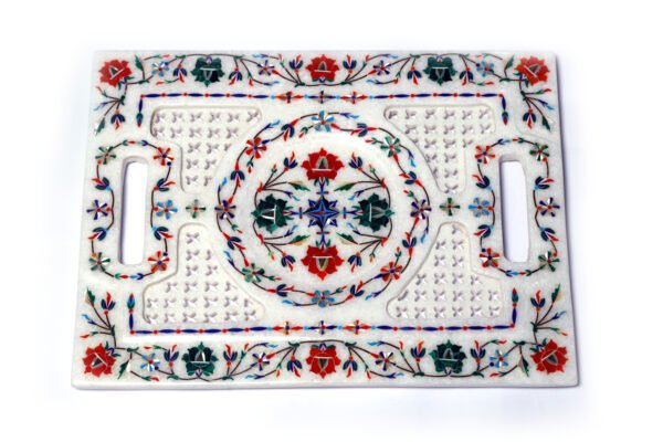 Handcrafted Marble Inlay Tray