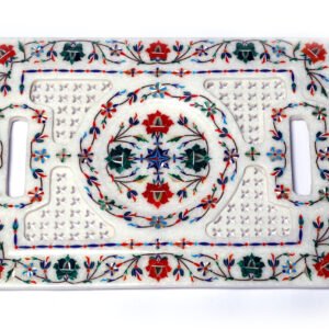 Handcrafted Marble Inlay Tray